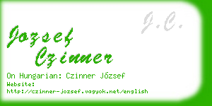 jozsef czinner business card